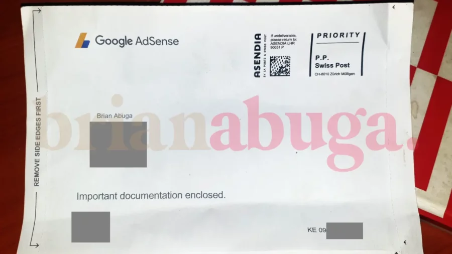 Adsense physical address pin