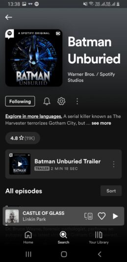 Mobile Screenshot of Batman Unburied Podcast on Spotify