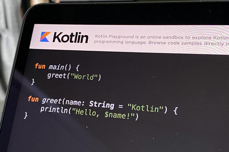 Kotlin code on a computer screen