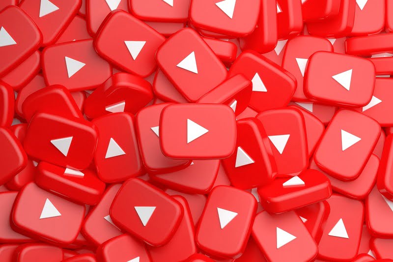Many red YouTube icons