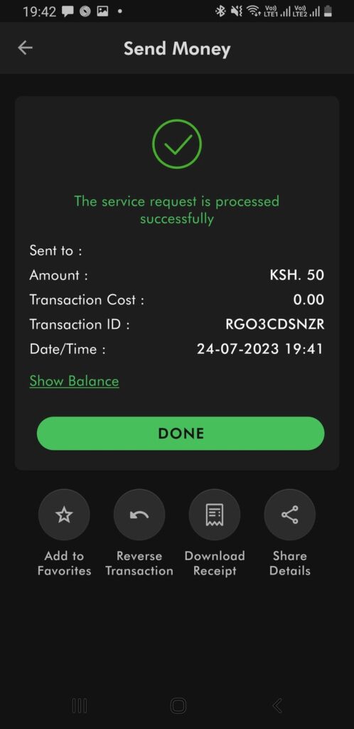 M-PESA transaction reversal