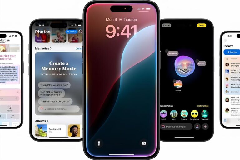 Apple intelligence showcase on iphones